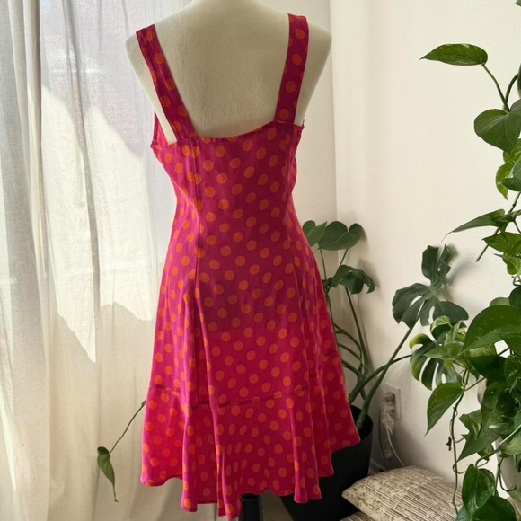 Vintage Pink Polka Dot Midi Dress - Picture 5 of 5